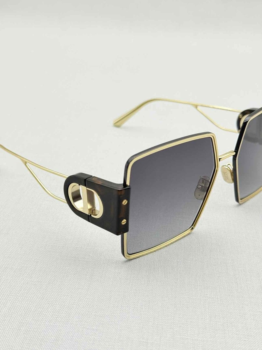 Pre - loved CHRISTIAN DIOR Gold Sunglasses at Reems Closet