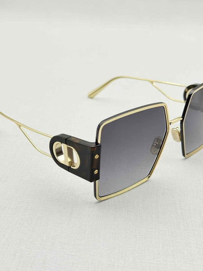 Pre - loved CHRISTIAN DIOR Gold Sunglasses at Reems Closet