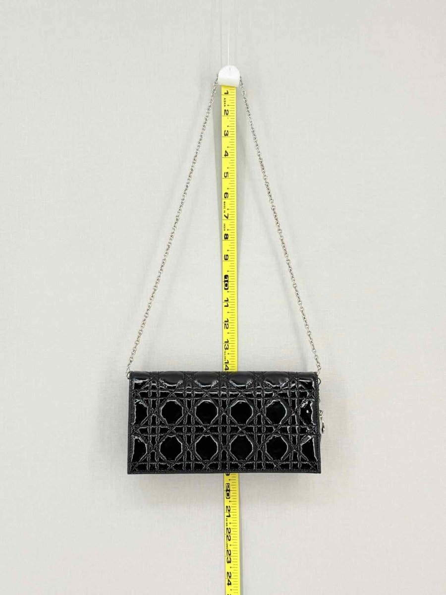 Pre-loved CHRISTIAN DIOR Lady Dior WOC Black Cannage Shoulder Bag at Reems Closet