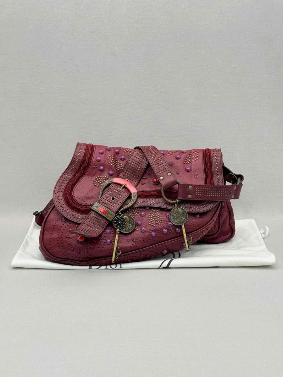 Pre-loved CHRISTIAN DIOR Limited Edition Burgundy Shoulder Bag at Reems Closet