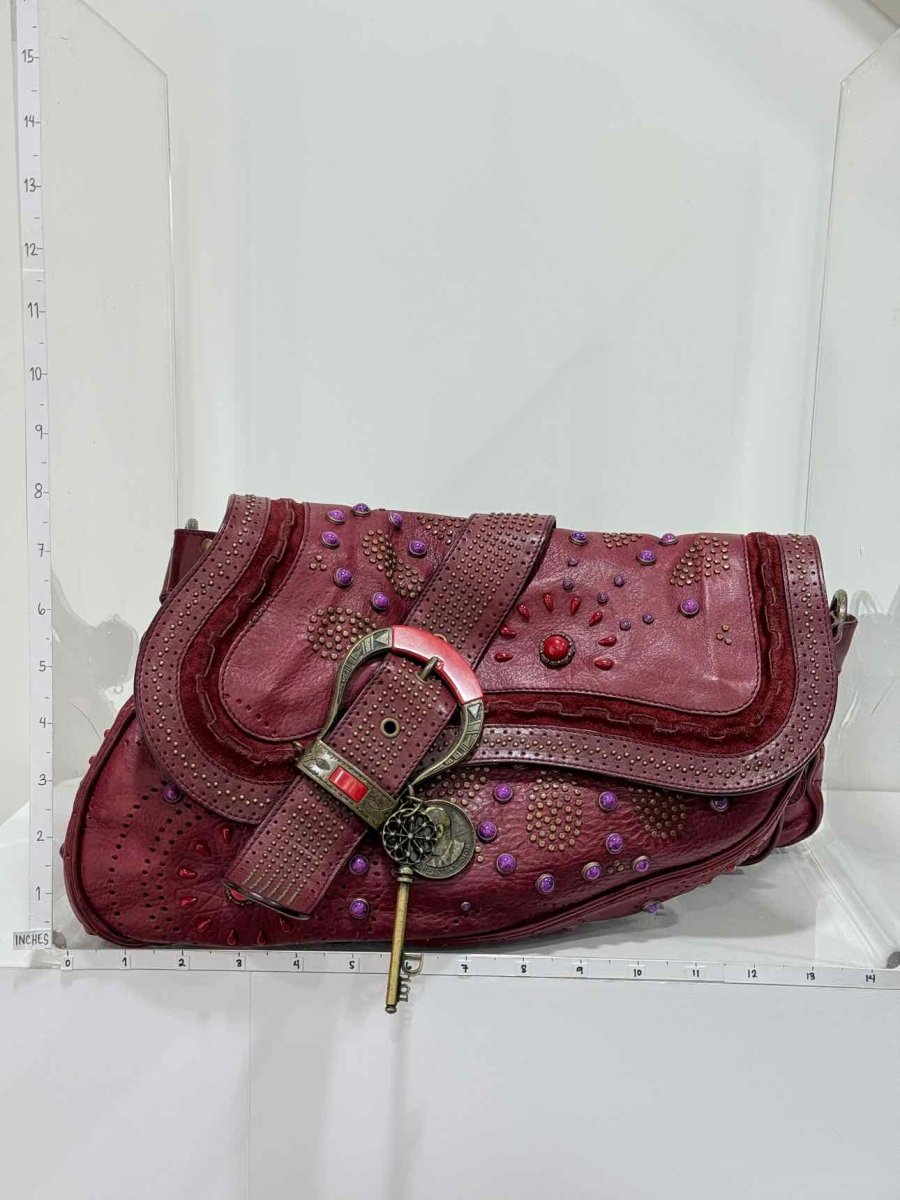 Pre-loved CHRISTIAN DIOR Limited Edition Burgundy Shoulder Bag at Reems Closet