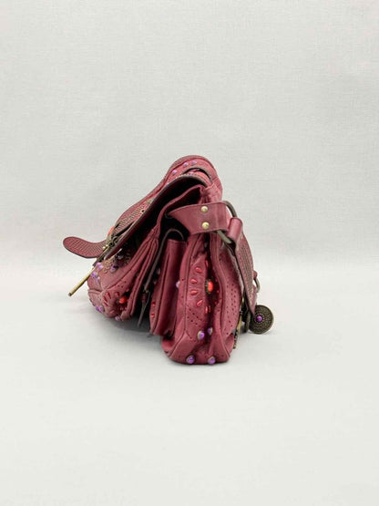 Pre-loved CHRISTIAN DIOR Limited Edition Burgundy Shoulder Bag at Reems Closet