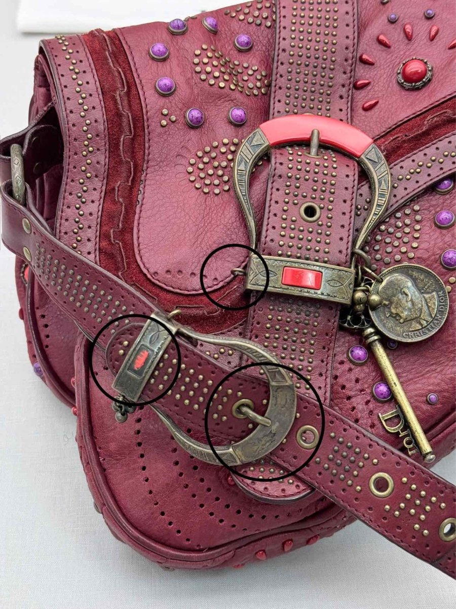 Pre-loved CHRISTIAN DIOR Limited Edition Burgundy Shoulder Bag at Reems Closet