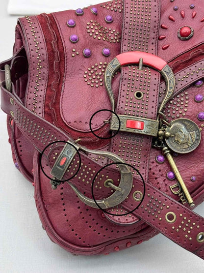 Pre-loved CHRISTIAN DIOR Limited Edition Burgundy Shoulder Bag at Reems Closet