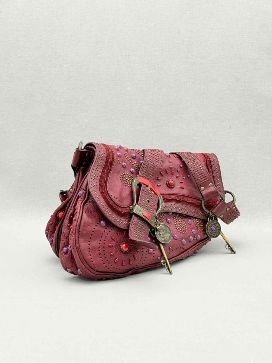 Pre-loved CHRISTIAN DIOR Limited Edition Burgundy Shoulder Bag at Reems Closet