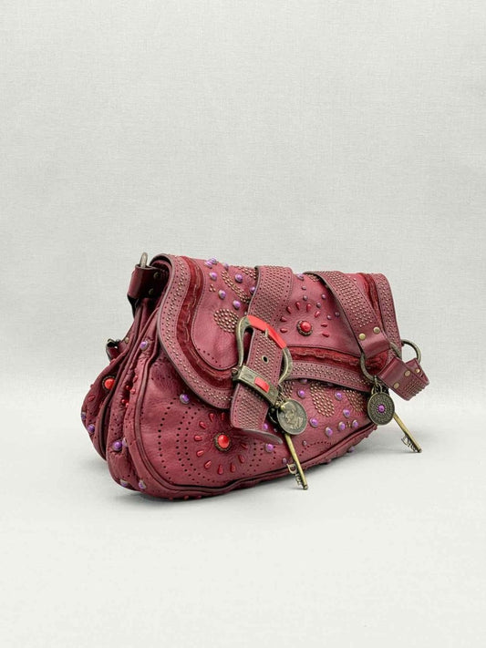 Pre-loved CHRISTIAN DIOR Limited Edition Burgundy Shoulder Bag at Reems Closet