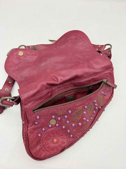 Pre-loved CHRISTIAN DIOR Limited Edition Burgundy Shoulder Bag at Reems Closet