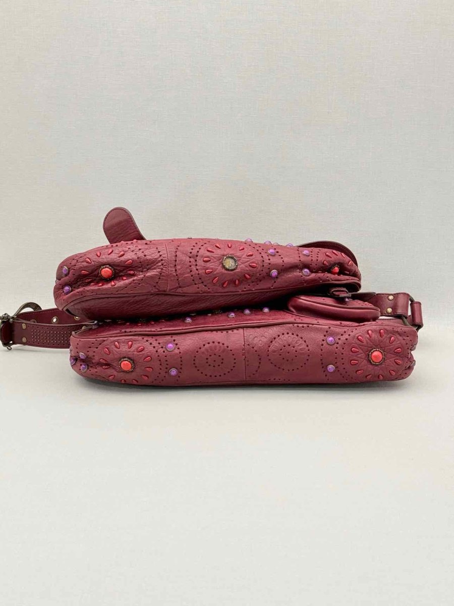 Pre-loved CHRISTIAN DIOR Limited Edition Burgundy Shoulder Bag at Reems Closet