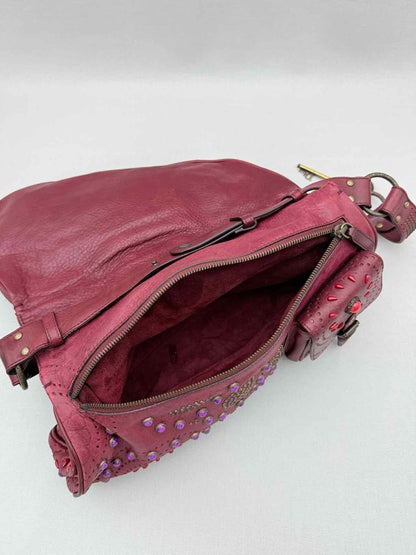 Pre-loved CHRISTIAN DIOR Limited Edition Burgundy Shoulder Bag at Reems Closet