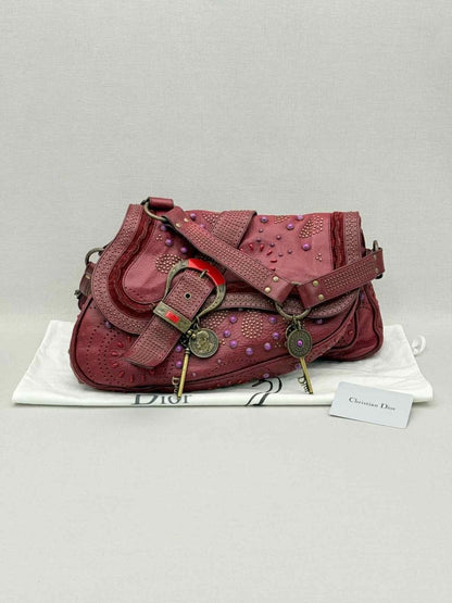 Pre-loved CHRISTIAN DIOR Limited Edition Burgundy Shoulder Bag at Reems Closet