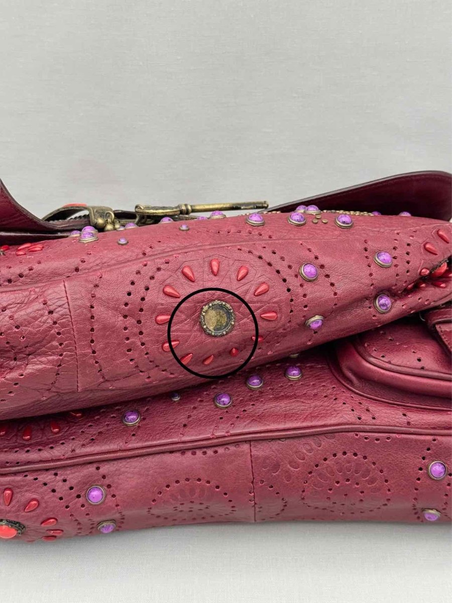 Pre-loved CHRISTIAN DIOR Limited Edition Burgundy Shoulder Bag at Reems Closet