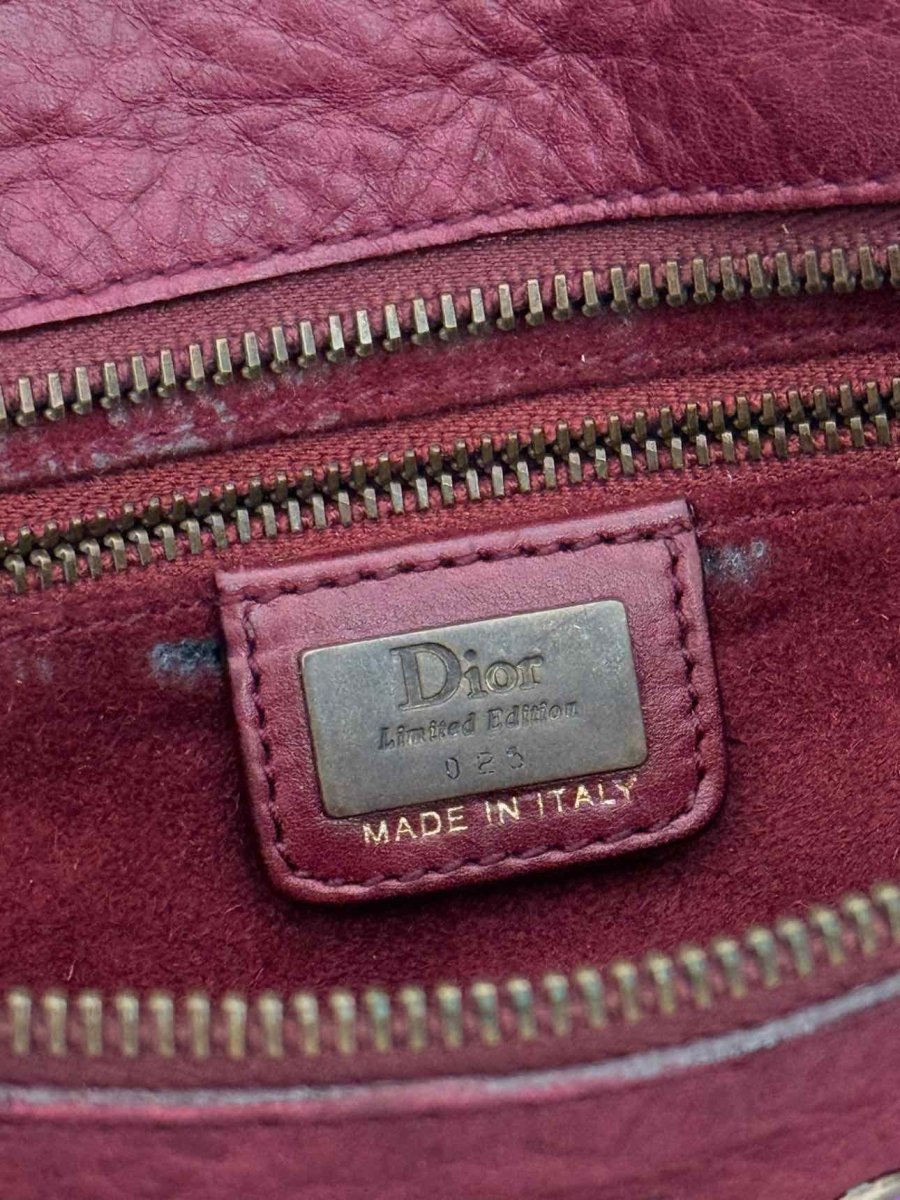 Pre-loved CHRISTIAN DIOR Limited Edition Burgundy Shoulder Bag at Reems Closet