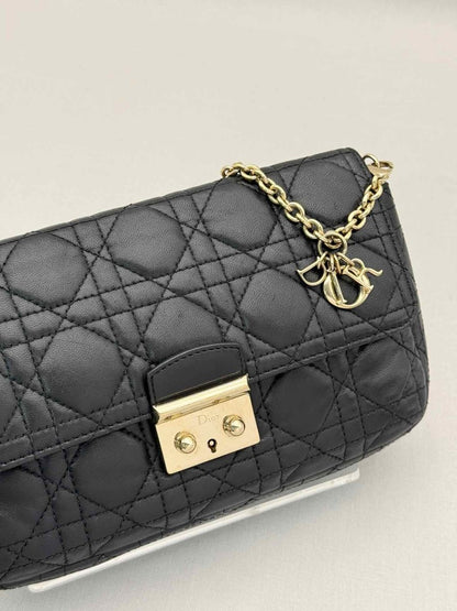 Pre-loved CHRISTIAN DIOR Miss Dior Promenade Black Crossbody at Reems Closet