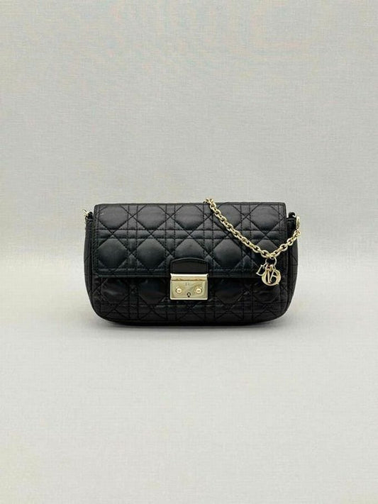 Pre-loved CHRISTIAN DIOR Miss Dior Promenade Black Crossbody at Reems Closet