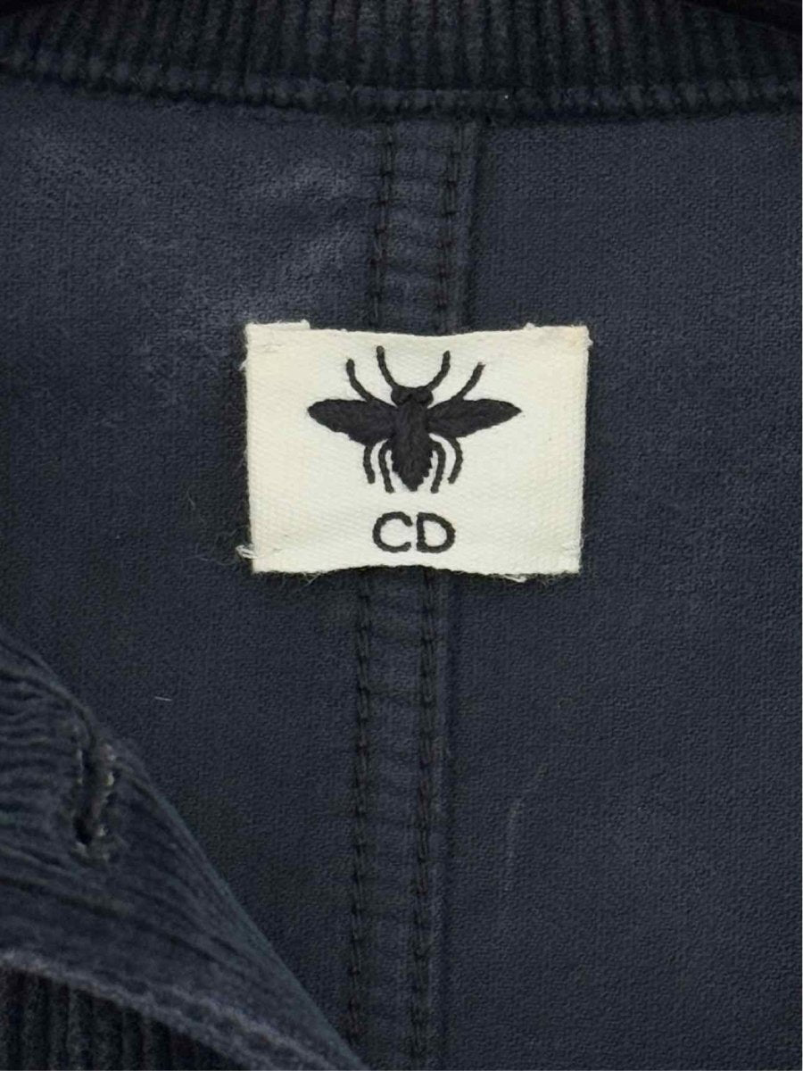 Pre - loved CHRISTIAN DIOR Navy Blue Corduroy Size US 4 Jacket at Reems Closet