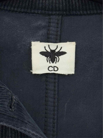 Pre - loved CHRISTIAN DIOR Navy Blue Corduroy Size US 4 Jacket at Reems Closet