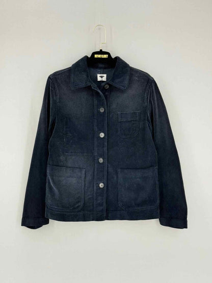 Pre - loved CHRISTIAN DIOR Navy Blue Corduroy Size US 4 Jacket at Reems Closet