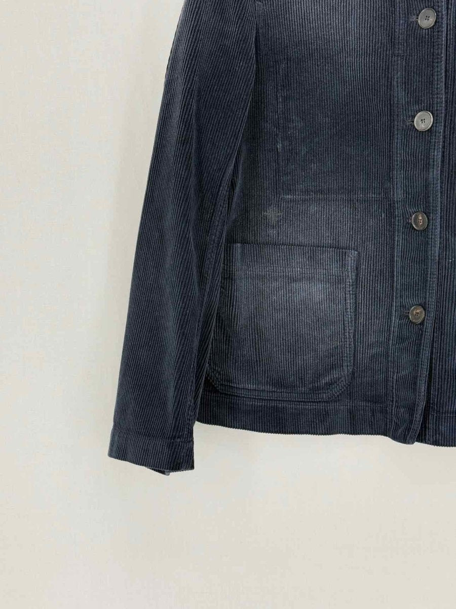 Pre - loved CHRISTIAN DIOR Navy Blue Corduroy Size US 4 Jacket at Reems Closet