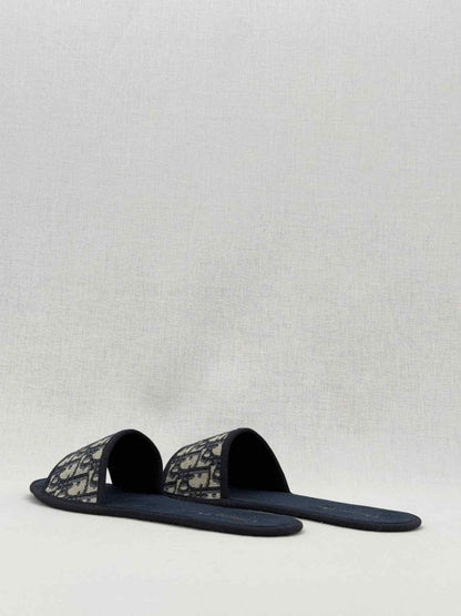 Pre - loved CHRISTIAN DIOR Navy Blue Flat Shoes at Reems Closet