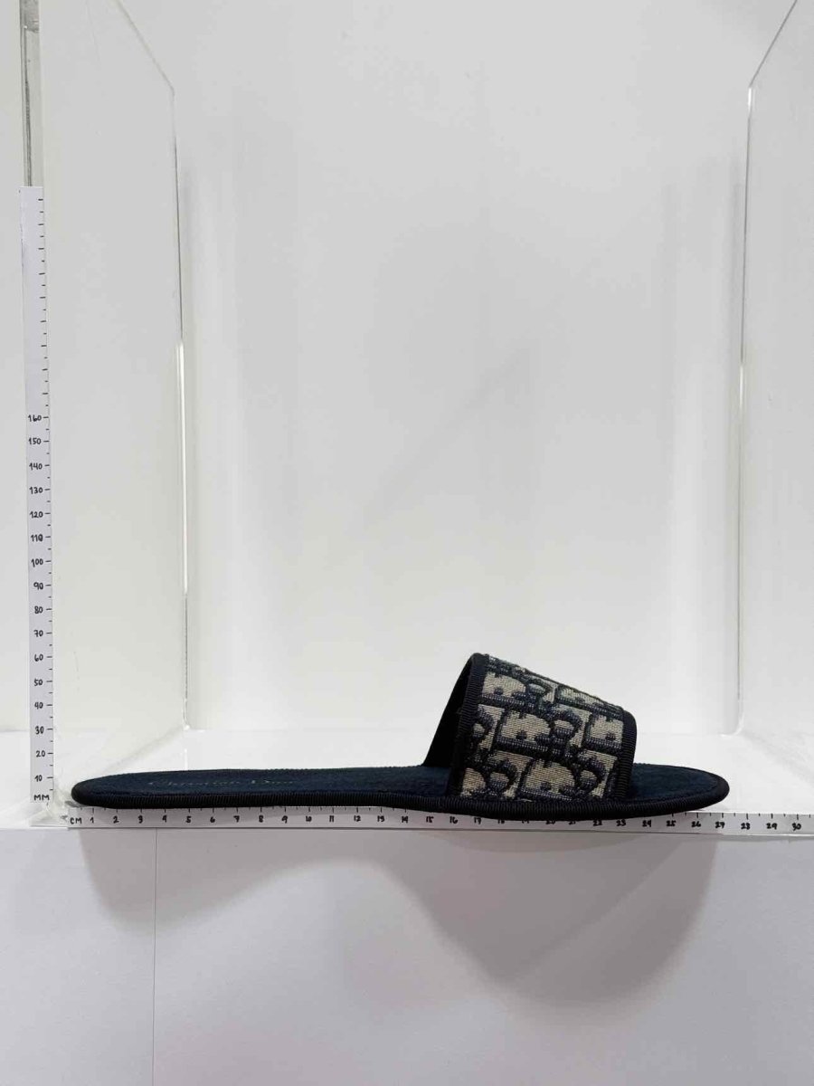 Pre - loved CHRISTIAN DIOR Navy Blue Flat Shoes at Reems Closet