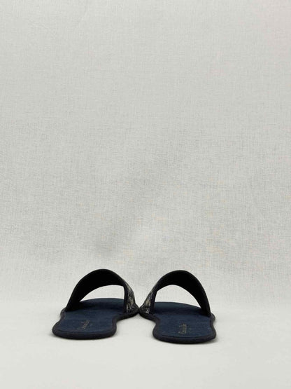 Pre - loved CHRISTIAN DIOR Navy Blue Flat Shoes at Reems Closet