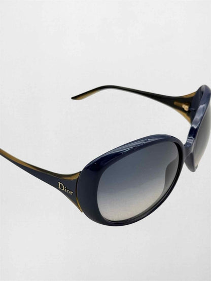 Pre-loved CHRISTIAN DIOR Navy Blue Sunglasses at Reems Closet