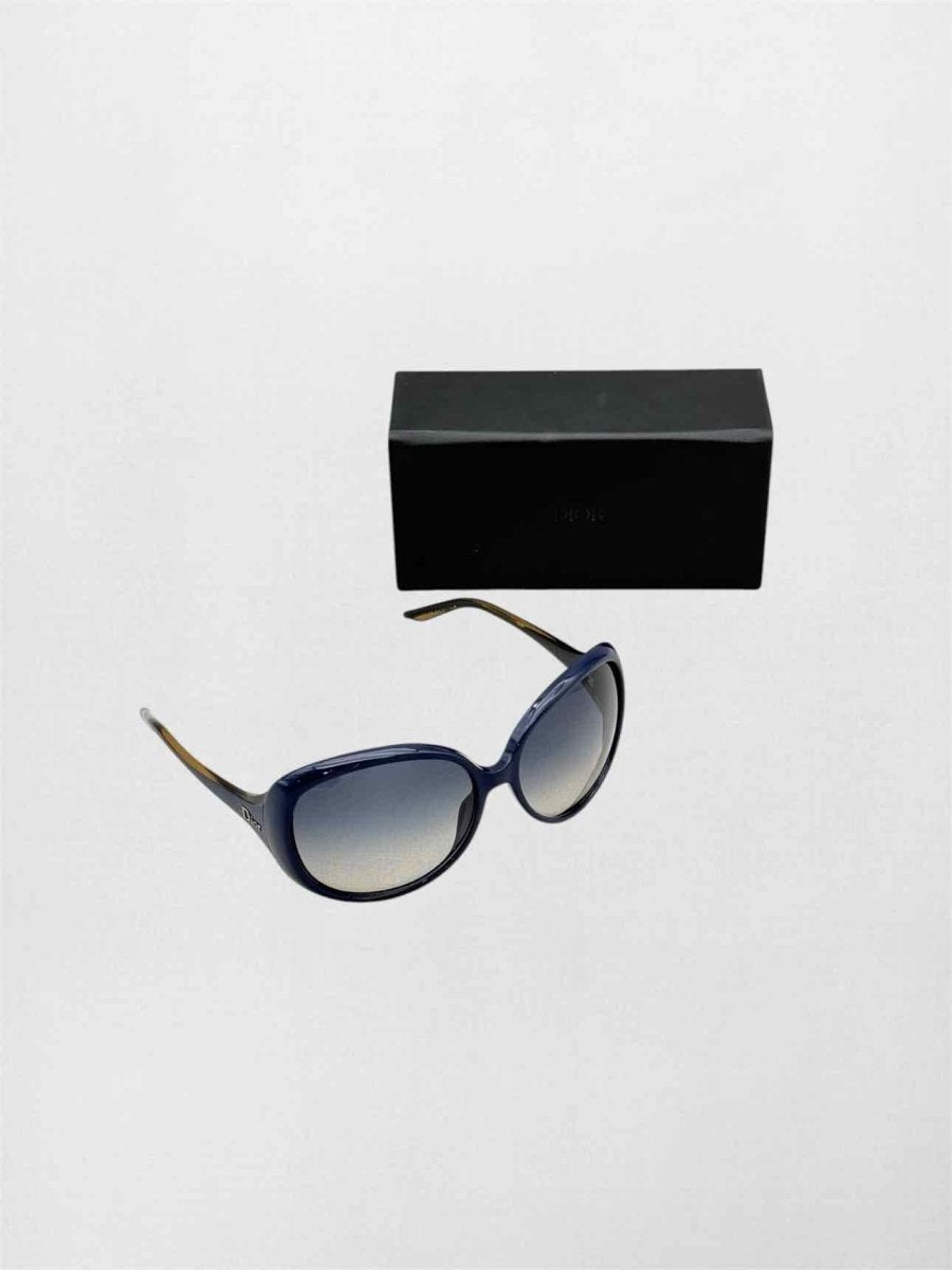 Pre-loved CHRISTIAN DIOR Navy Blue Sunglasses at Reems Closet