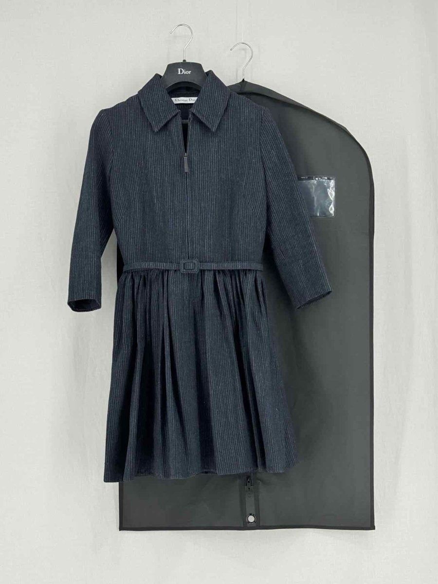 Pre - loved CHRISTIAN DIOR Navy Size US 4 Knee Length Dress at Reems Closet