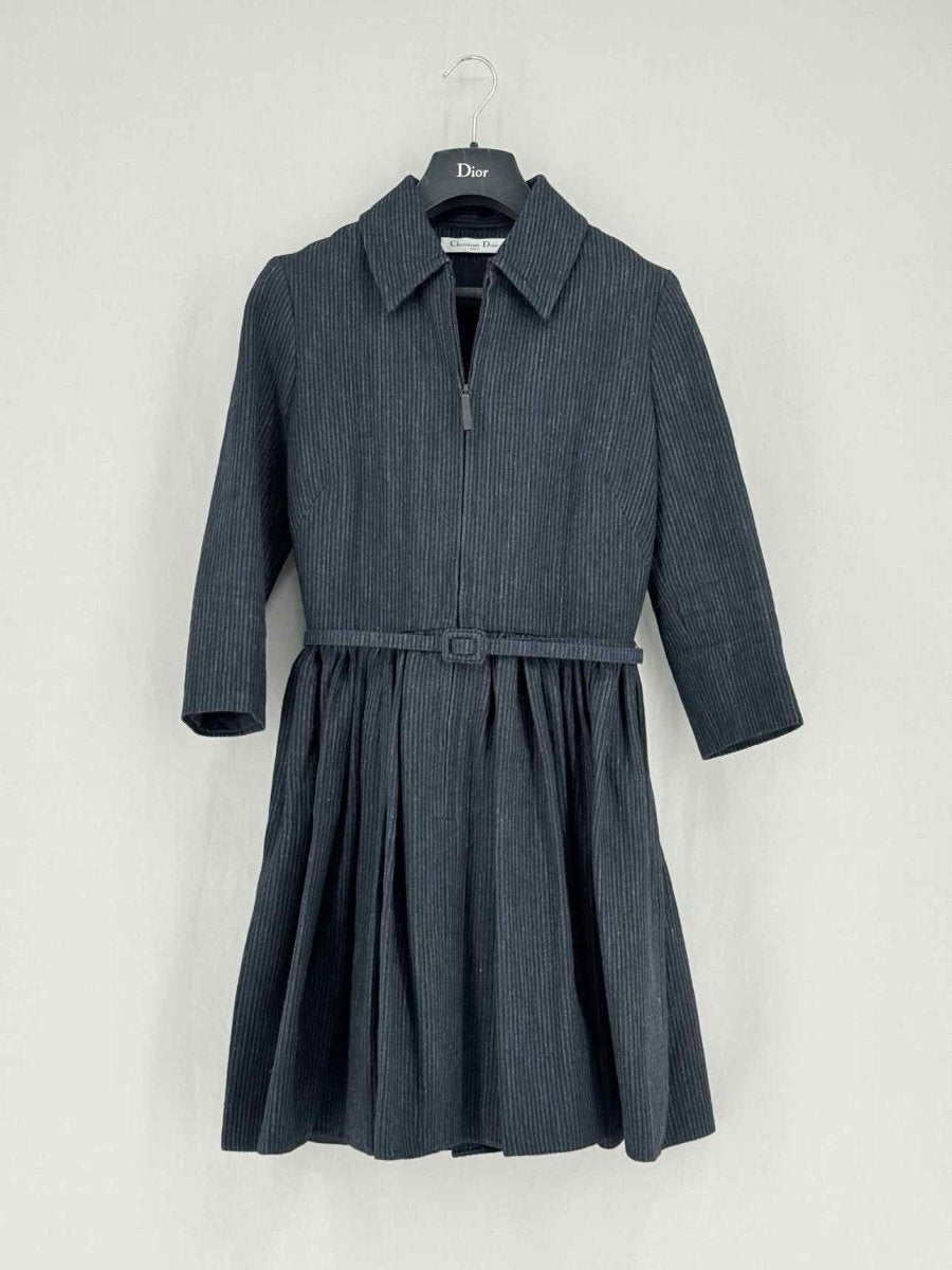 Pre - loved CHRISTIAN DIOR Navy Size US 4 Knee Length Dress at Reems Closet