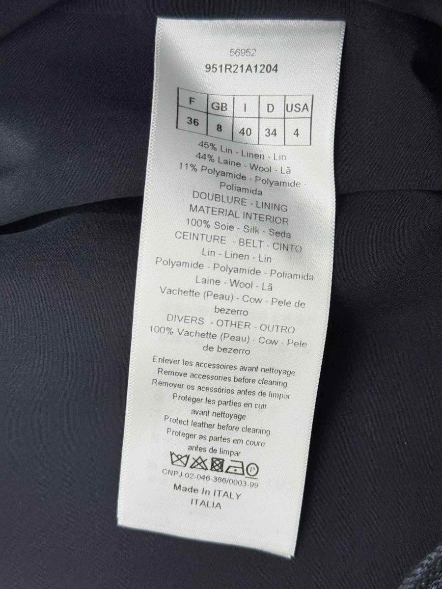 Pre - loved CHRISTIAN DIOR Navy Size US 4 Knee Length Dress at Reems Closet