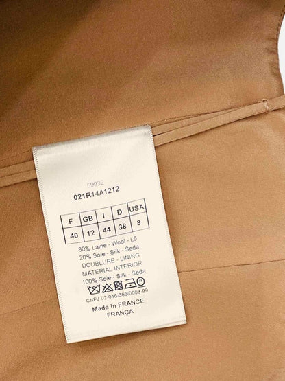 Pre - loved CHRISTIAN DIOR Off Shoulder Mocha Size US 8 Short Dress at Reems Closet