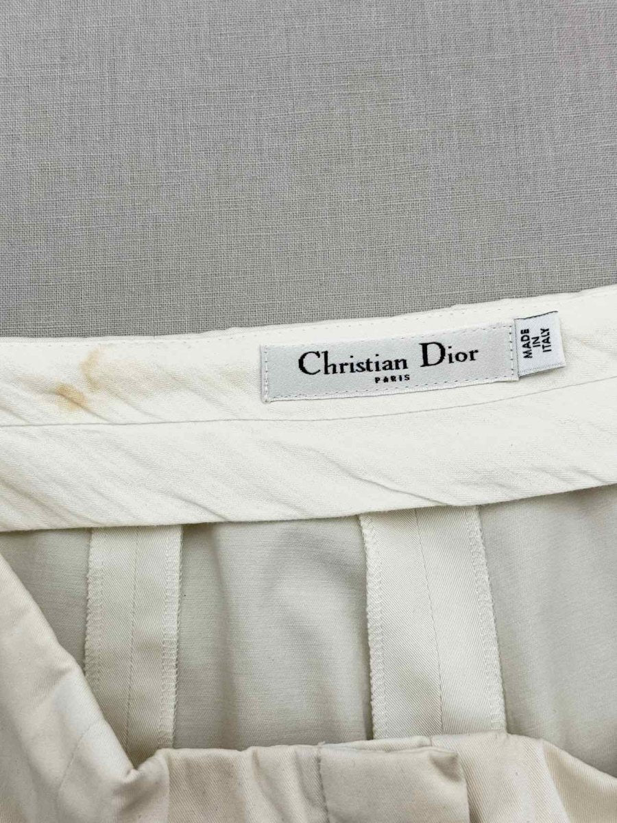 Pre - loved CHRISTIAN DIOR Off - white Size US 4 Shorts at Reems Closet
