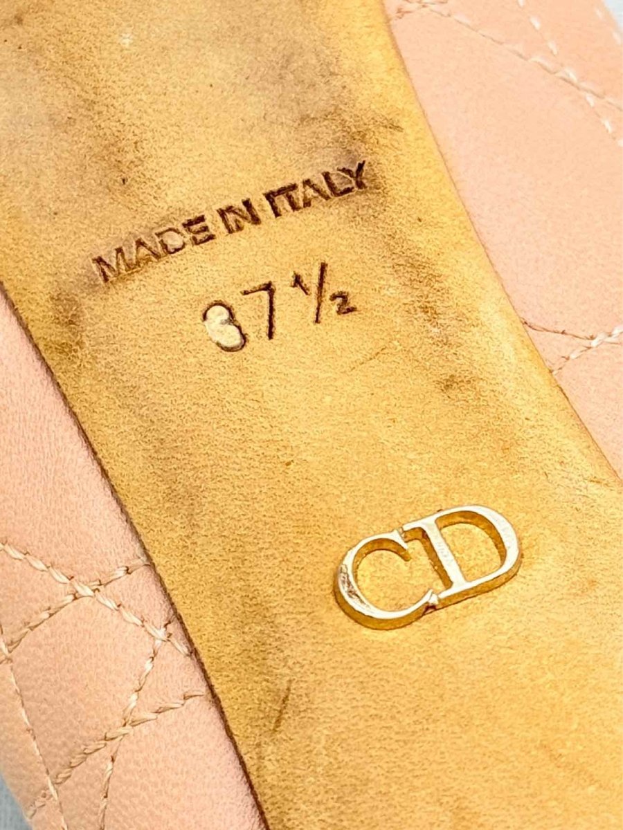 Pre - loved CHRISTIAN DIOR Peach Quilted Size EU 37.5 Pumps at Reems Closet