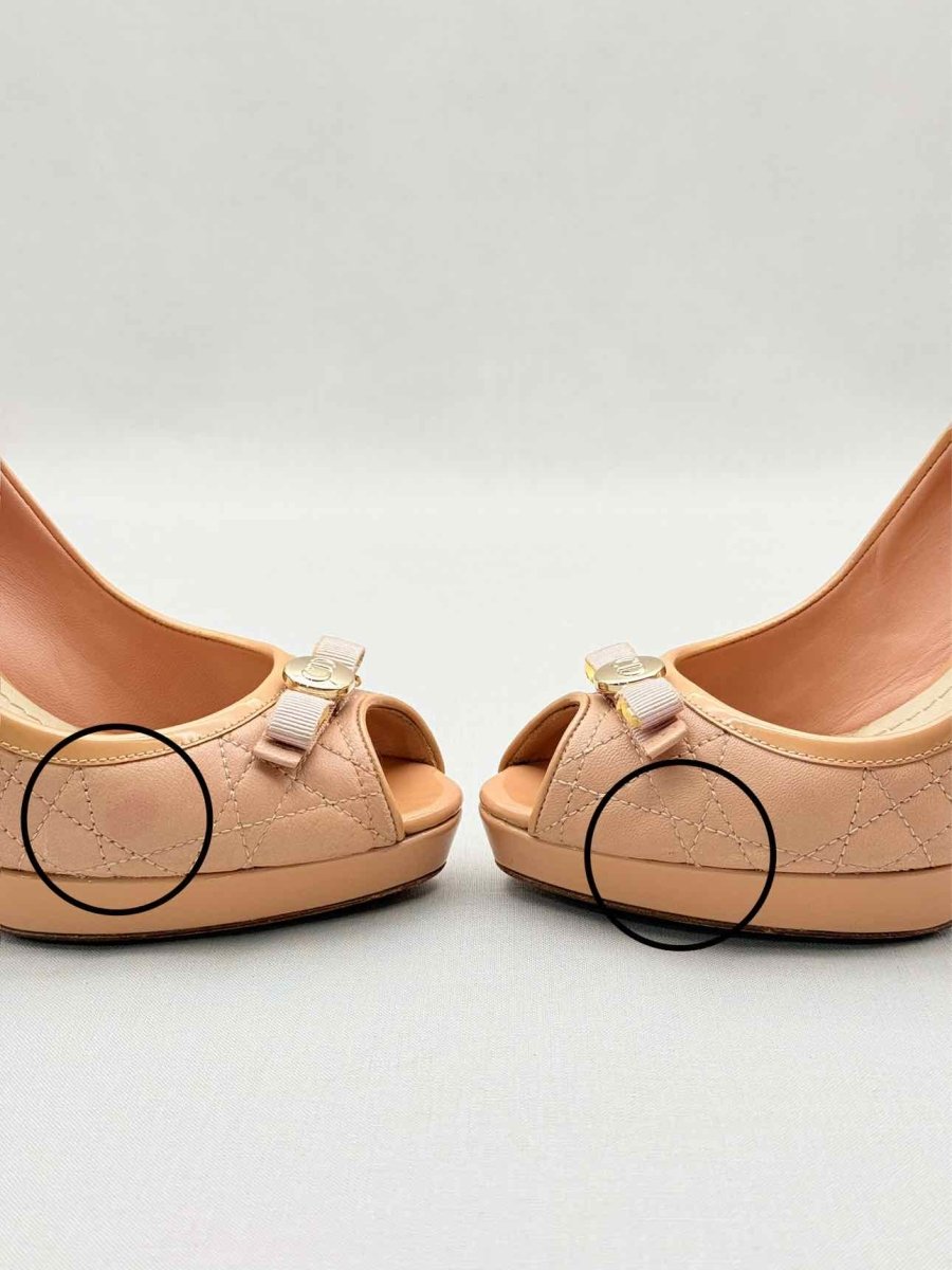 Pre - loved CHRISTIAN DIOR Peach Quilted Size EU 37.5 Pumps at Reems Closet