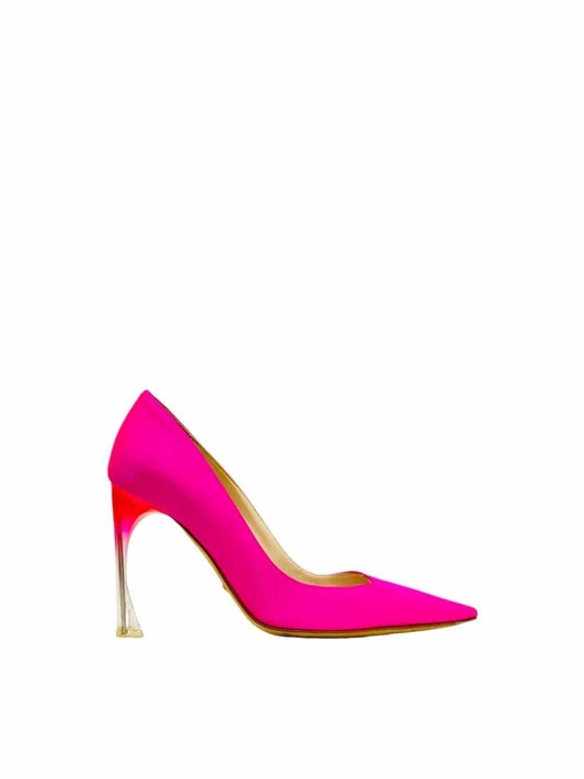 Pre - loved CHRISTIAN DIOR Pointed Toe Neon Pink Pumps at Reems Closet