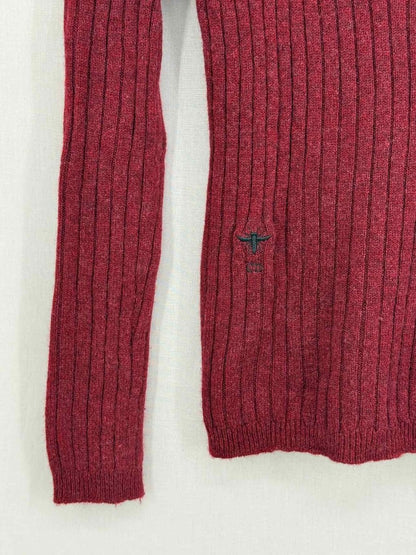 Pre - loved CHRISTIAN DIOR Polo Neck Burgundy Size US 4 Sweater at Reems Closet