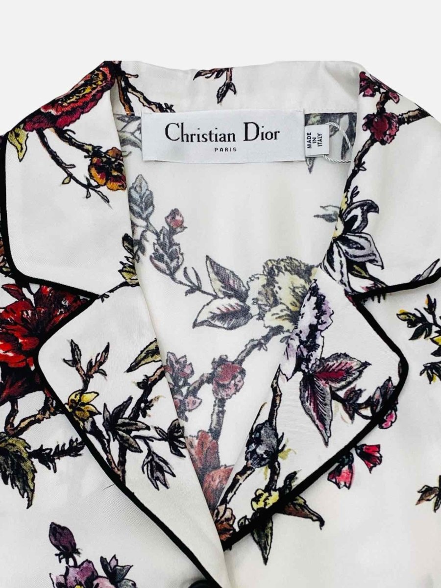 Pre - loved CHRISTIAN DIOR Pyjama Floral Top & Pants Outfit at Reems Closet