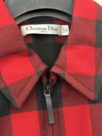 Pre - loved CHRISTIAN DIOR Red & Black Check Size US 4 Short Dress at Reems Closet