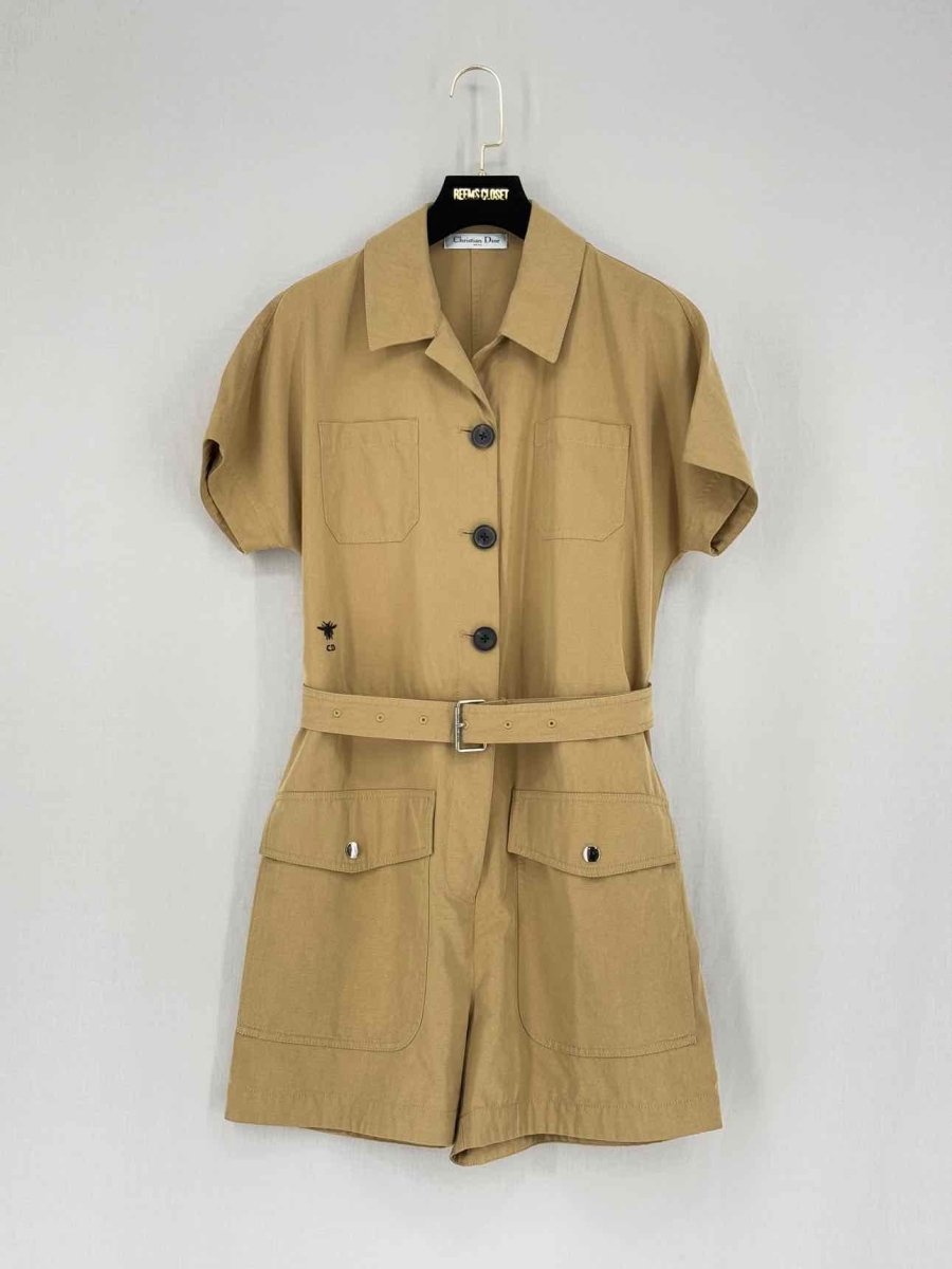 Pre - loved CHRISTIAN DIOR Tan Size US 6 Playsuit at Reems Closet