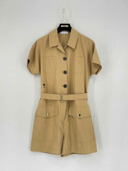 Pre - loved CHRISTIAN DIOR Tan Size US 6 Playsuit at Reems Closet