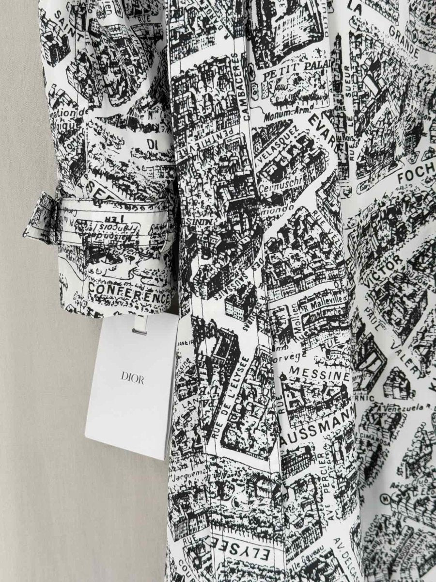 Pre - loved CHRISTIAN DIOR Trench Black & White Size US 2 Coat at Reems Closet