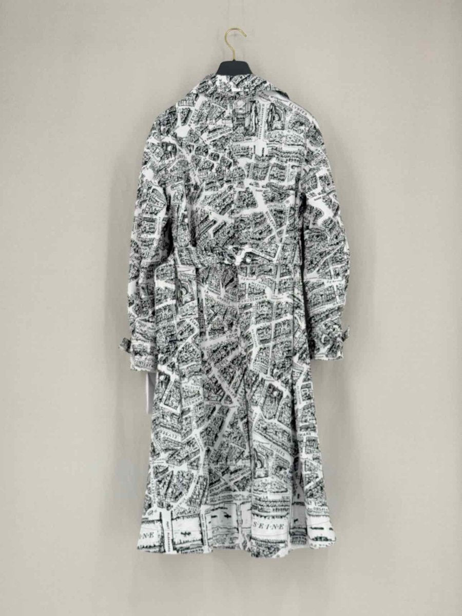 Pre - loved CHRISTIAN DIOR Trench Black & White Size US 2 Coat at Reems Closet