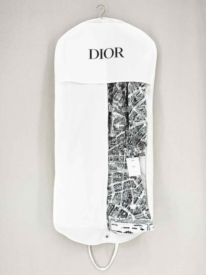 Pre - loved CHRISTIAN DIOR Trench Black & White Size US 2 Coat at Reems Closet