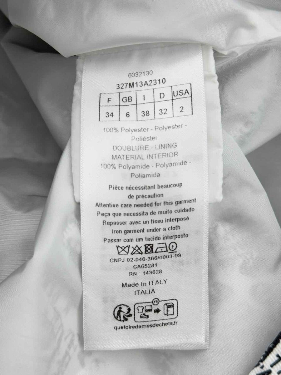 Pre - loved CHRISTIAN DIOR Trench Black & White Size US 2 Coat at Reems Closet