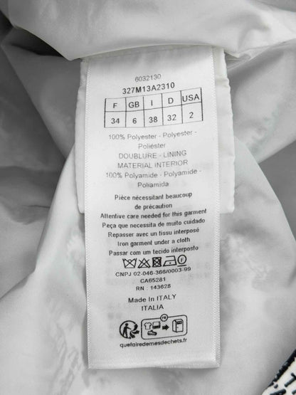 Pre - loved CHRISTIAN DIOR Trench Black & White Size US 2 Coat at Reems Closet