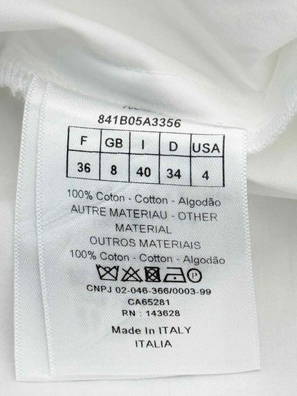 Pre-loved CHRISTIAN DIOR Tuxedo White Size US 4 Shirt at Reems Closet