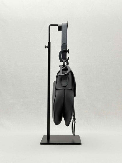 Pre - loved CHRISTIAN DIOR Ultra Matte Black Saddle Bag at Reems Closet