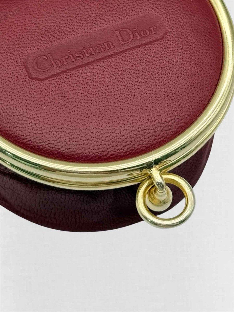 Pre-loved CHRISTIAN DIOR Vintage Burgundy Coin Wallet at Reems Closet