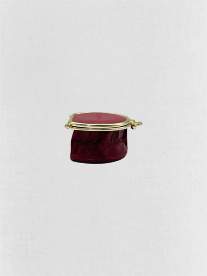 Pre-loved CHRISTIAN DIOR Vintage Burgundy Coin Wallet at Reems Closet