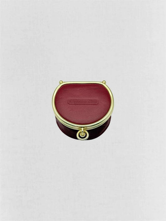Pre-loved CHRISTIAN DIOR Vintage Burgundy Coin Wallet at Reems Closet
